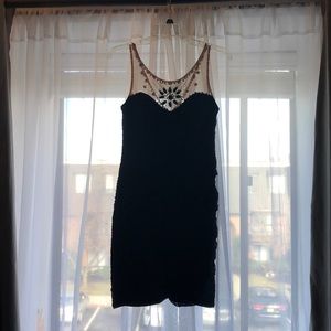 Beautiful navy blue ruched dress